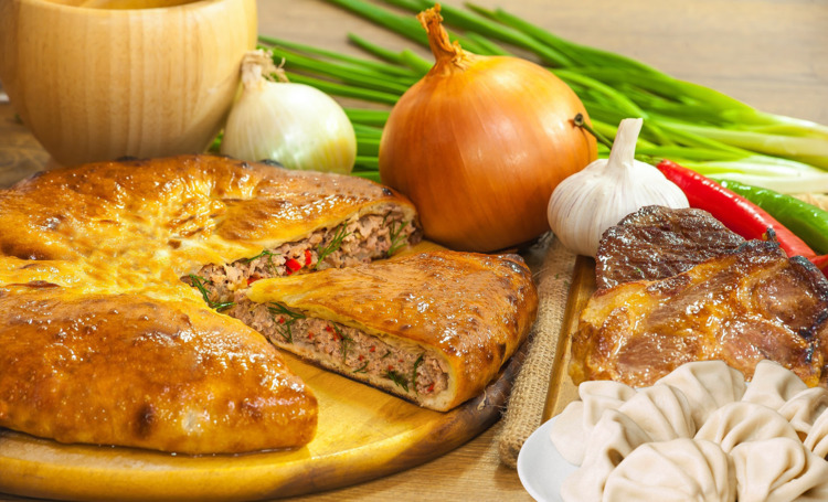 Пирог Хинкали с свининой